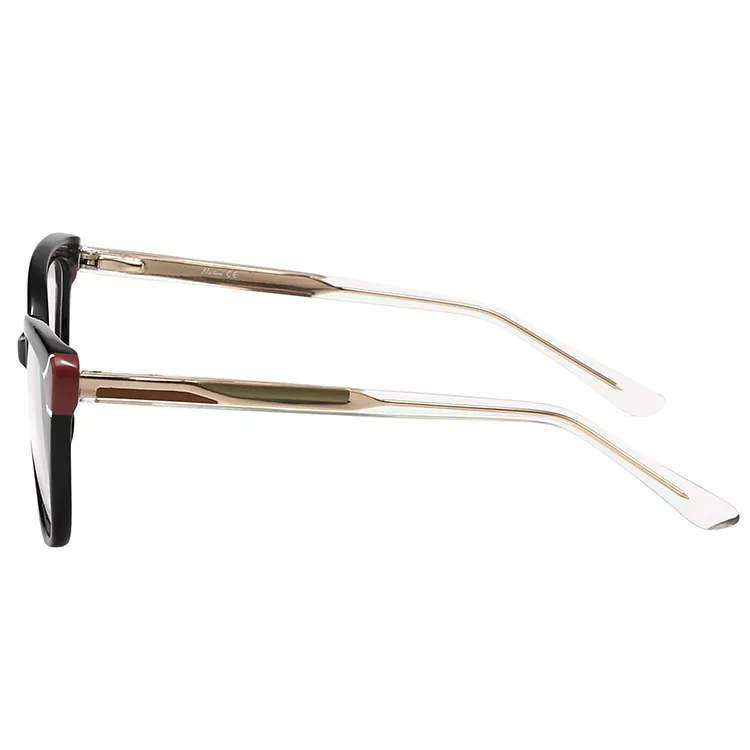 Blade Straight Pattern Colored Core Wire Temple Eyeglasses